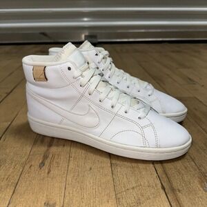 Nike Sneakers Women's Size 8 White Court Royale 2 Mid Top Swoosh Logo‎ Lace Up